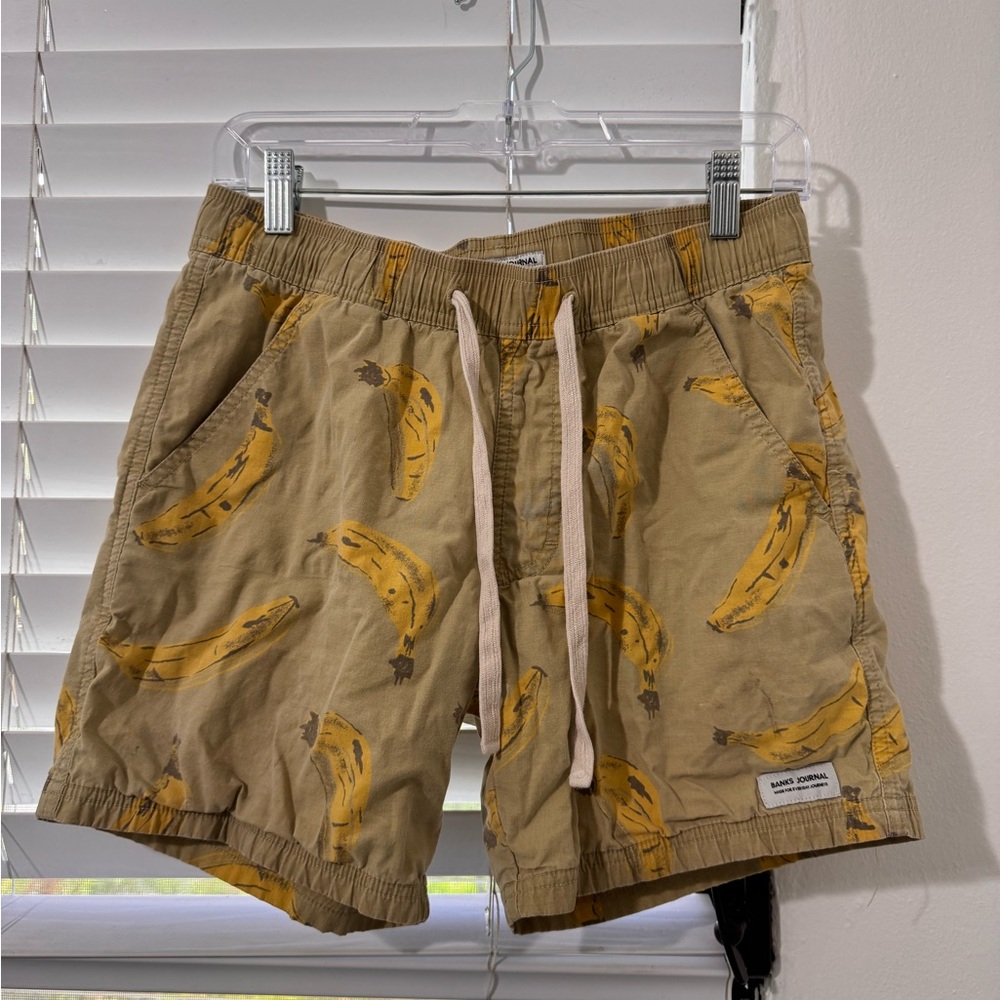 Banks Journal Banana Print Short Boardshorts